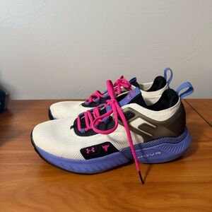 Under Armour Project Rock 5 "Girl‎ Dad" Hoovr Training Shoes Pink Purple W9